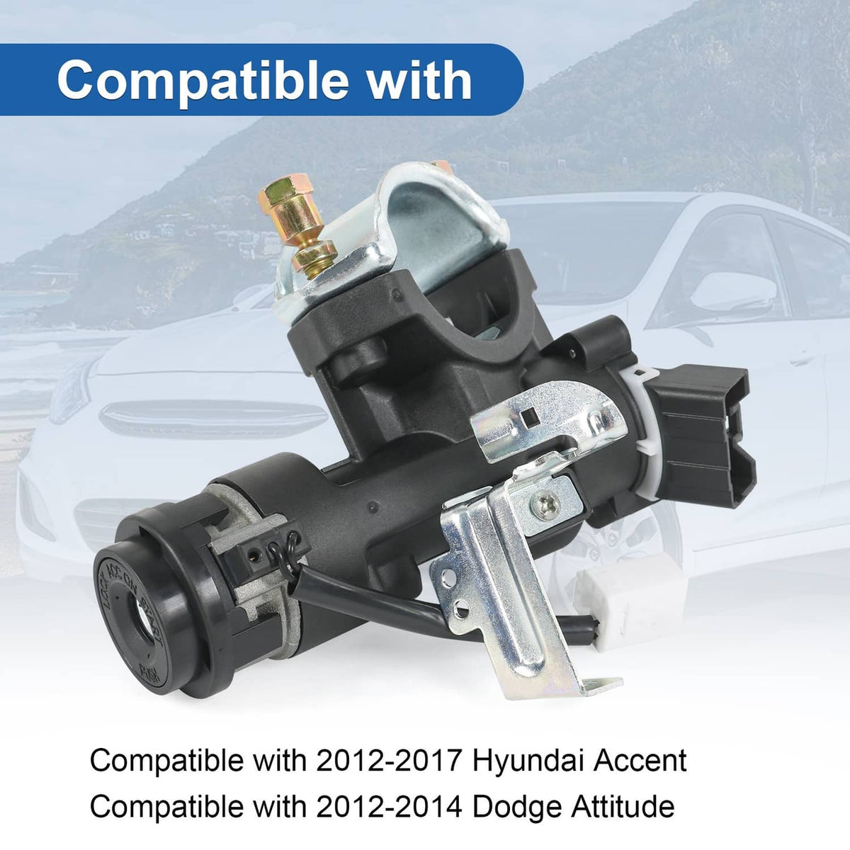 Solidspare Ignition Lock Switch Assembly with Keys For Accent 2012-2017 81910-1R110