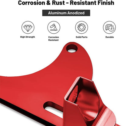 Solidspare RED Aluminum Throttle Cable Carburetor Bracket For 4150 4160 Carb 307 350 SBC