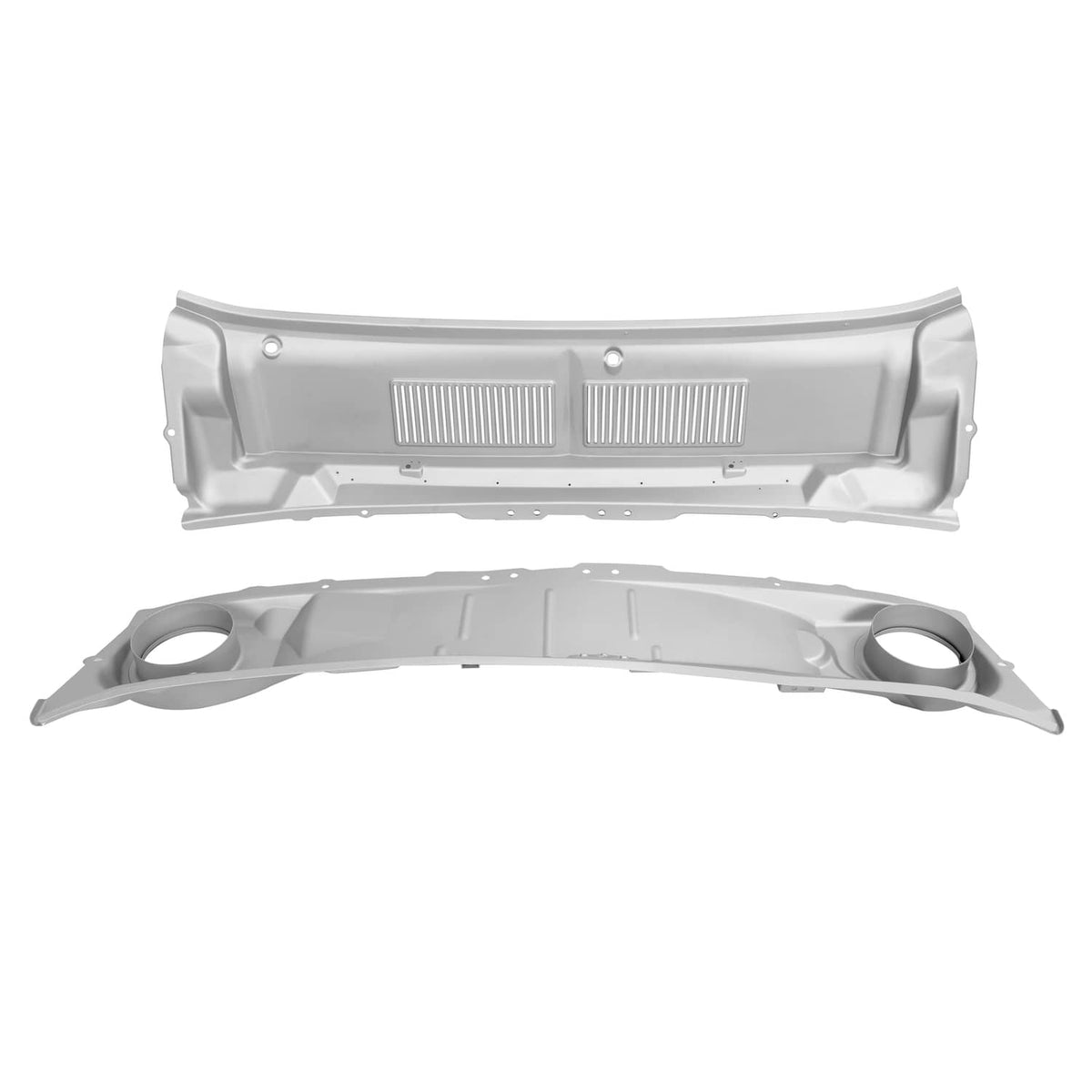 Solid Spare Upper & Lower Windshield Cowl Panel Wiper Powder Coated For Ford Mustang 67-68