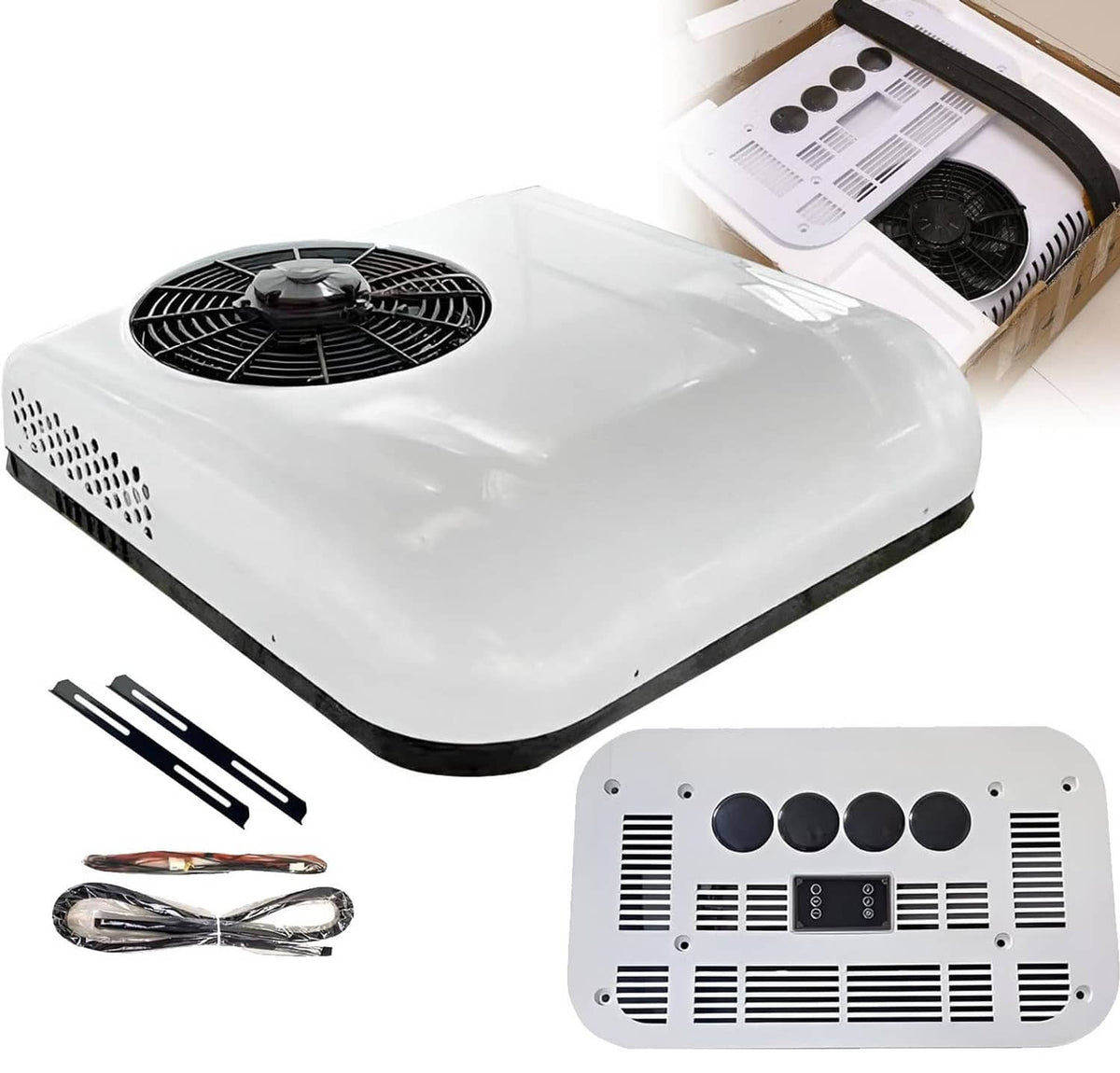 Solidspare 48V 11000 BTU RV Rooftop Air Conditioner A/C Unit Cooling For Trailer Motorhome