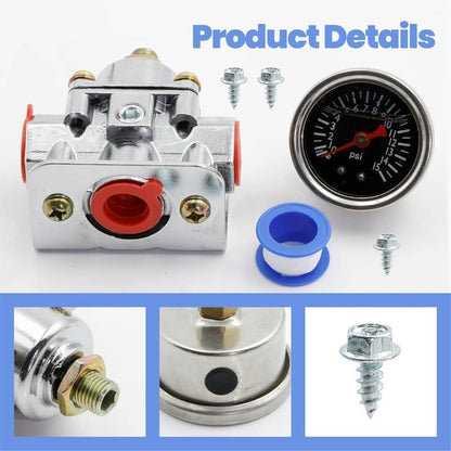 Solidspare New 12-804 Low Fuel Pressure Regulator Gauge Fit for Carburetor Carb Quick Fuel