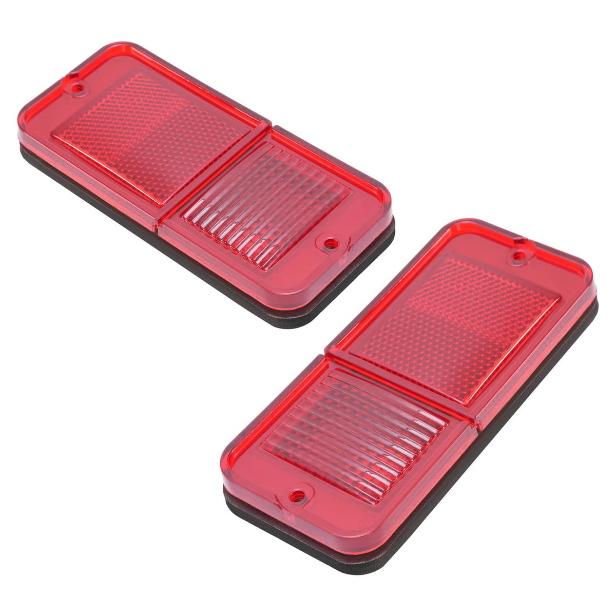 Solid Spare Rear Red Side Marker Lights Set For Chevrolet GMC C/K Pickup Trucks 1968-1972
