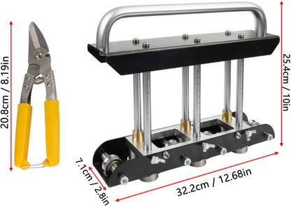 Solidspare ER3 Three-Station Edge Roller Sheet Metal Edge Roller Bender,0-90° Bending Angle