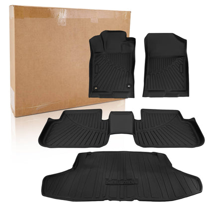 Solidspare Heavy Duty Car Floor Mats For Honda Civic Sedan 2022 2023 2024 2025 Full Set