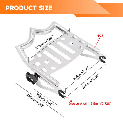 Solidspare New Chrome Luggage Rack Fit For Harley Touring Road King Street Glide 2009-2024