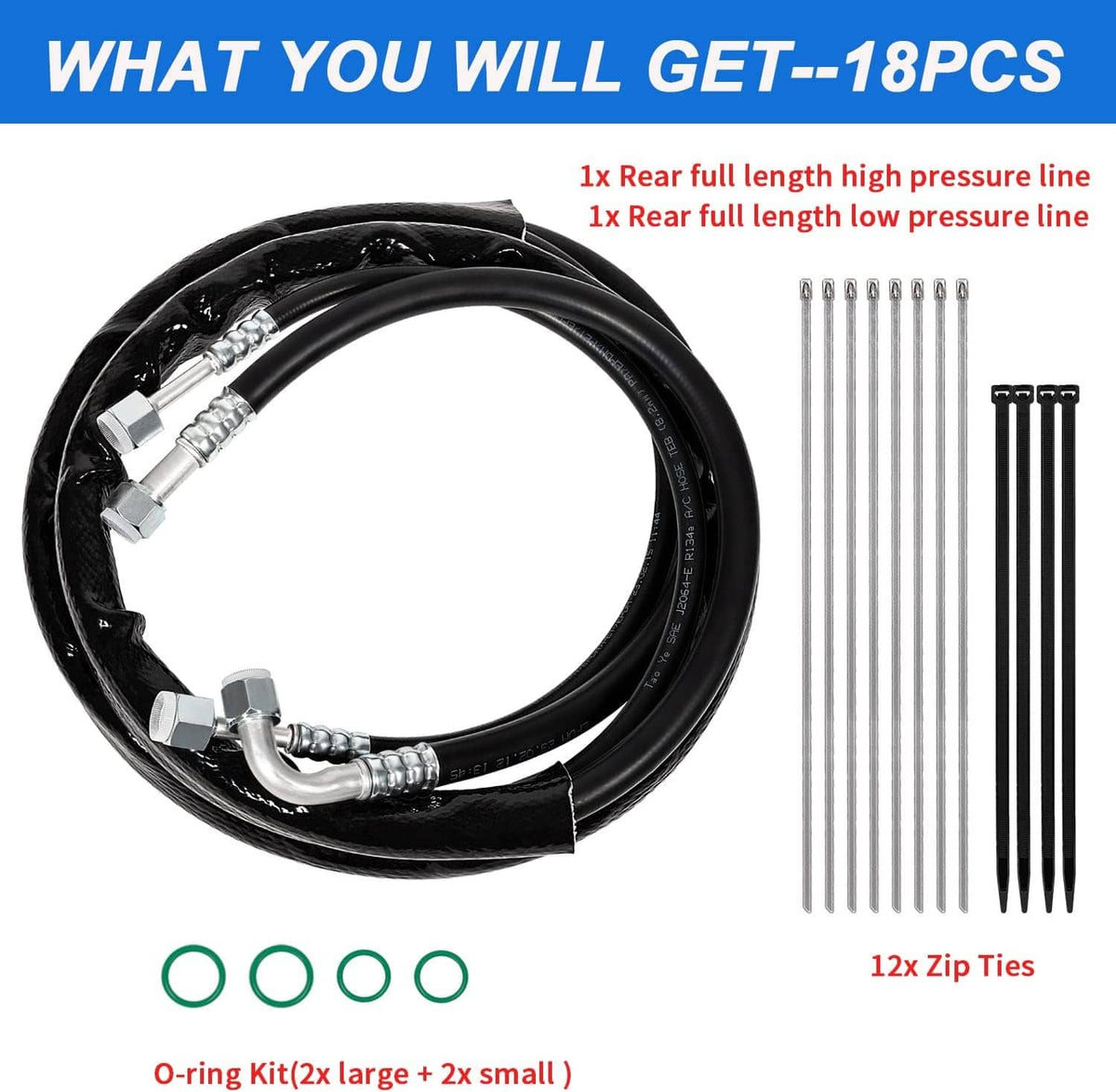 Solidspare C4677 Rear Aux AC Lines Replacement for Caravan & Town and Country 2008-2011