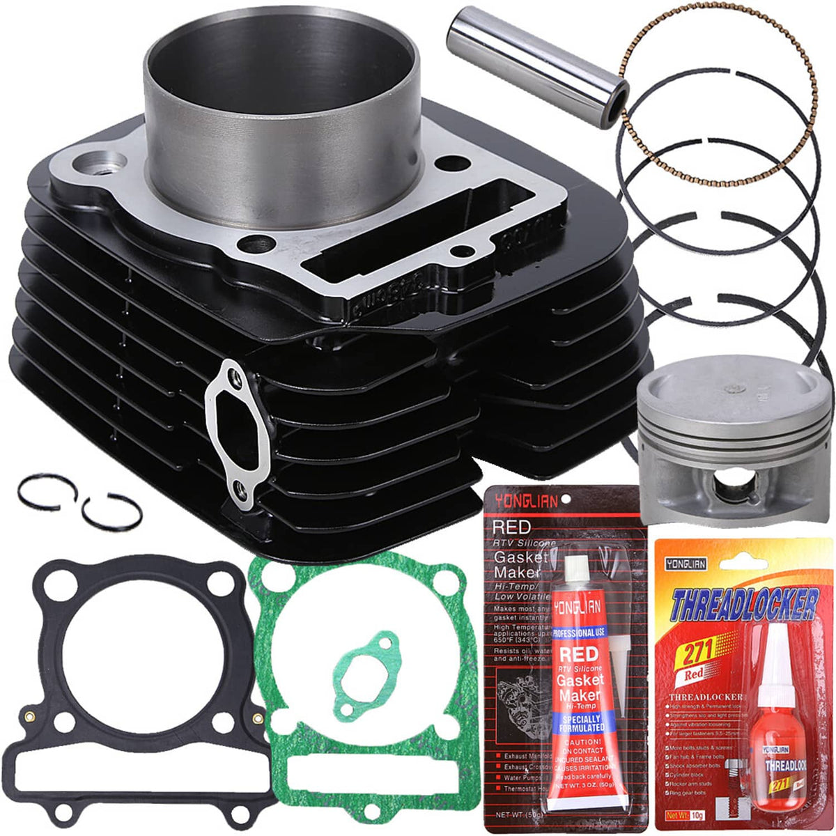 Solidspare Cylinder Piston Gasket Head Top End Kit for Yamaha Warrior 350 YFM350X 1987-2004
