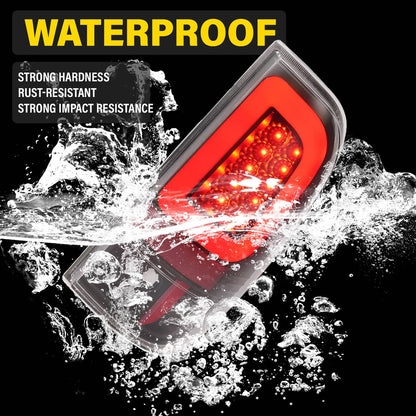 Solid Spare Black LED Tube Tail Lights Lamps For Ford F250 F350 F450 SD SuperDuty 2008-2016