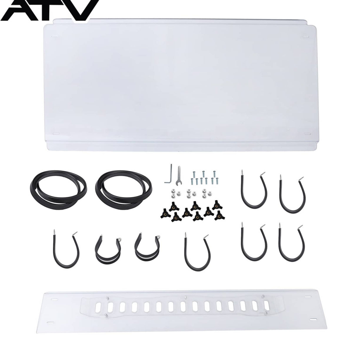 Solidspare 2 PIECE Windshield Glass For Kubota RTV X900 X1120 X1140  2016-2022 KB-X900LWV