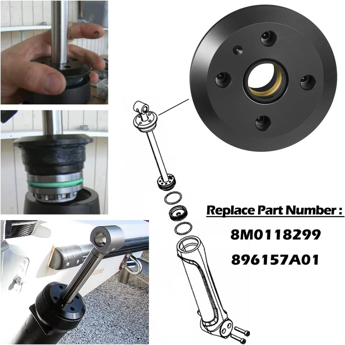 Solid Spare 2Pcs Verado Trim Cap For Mercury/Mariner Outboard 6-Cyl 225HP 250HP 275HP 300HP
