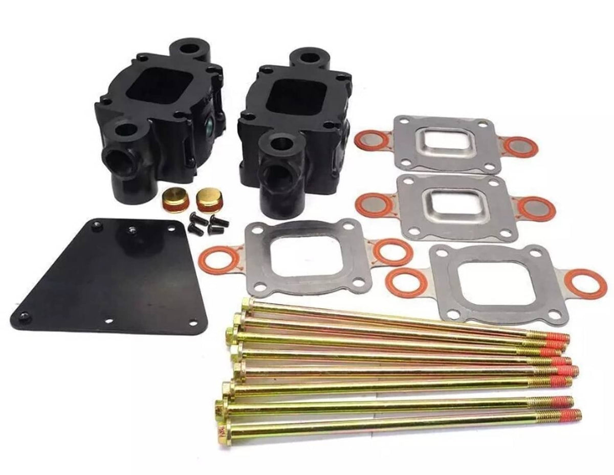Solid Spare 3Inch Dry Joint Exhaust Closed Cooling Spacer Kit For Mercruiser V6 V8 864929A4