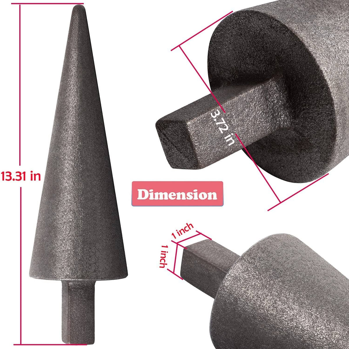 Solid Spare Vintage Blacksmith Anvil Mandrel Metal Forming Cone 1 inch Hardy Steel Anvil
