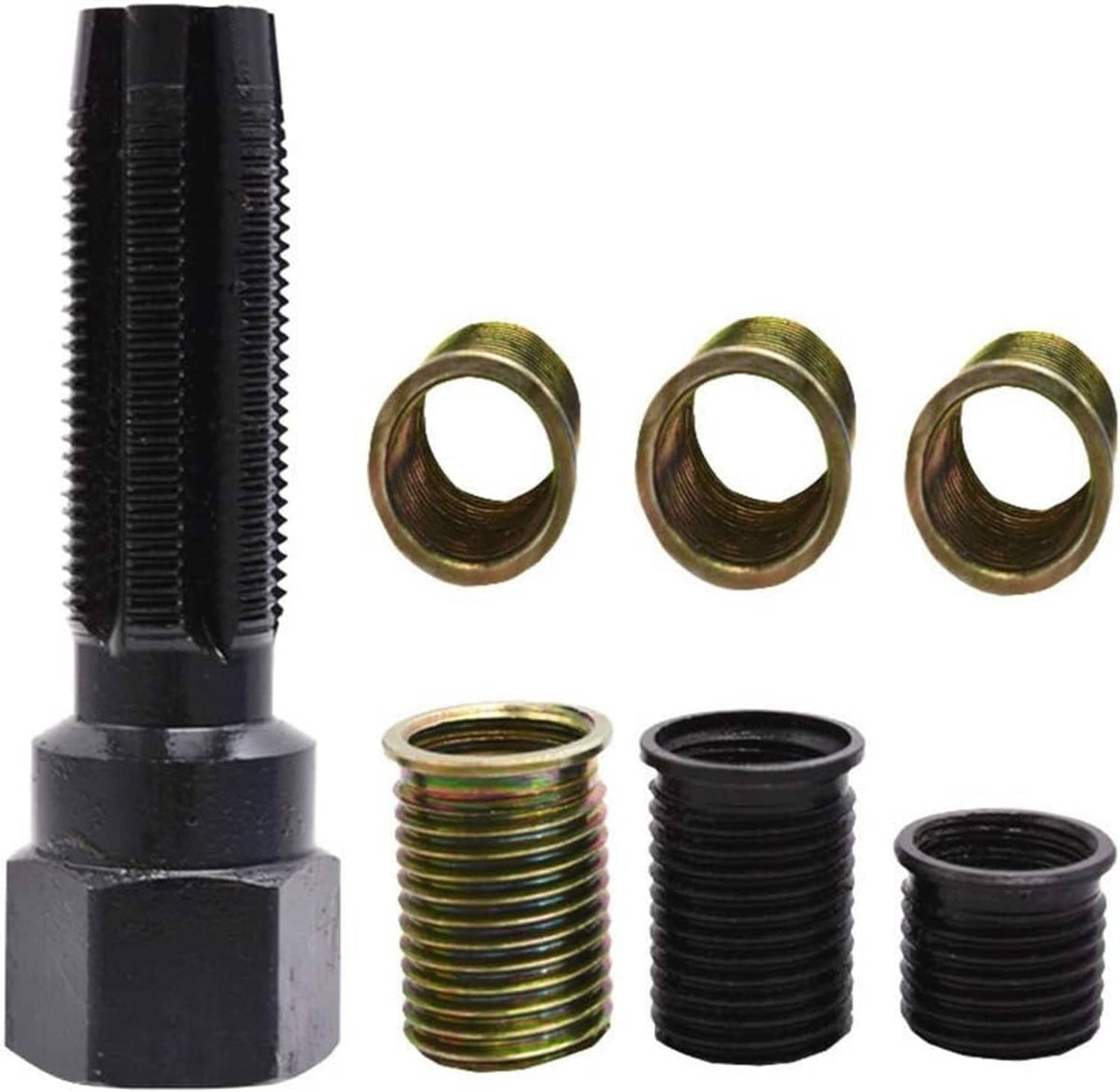 Solid Spare 16pc Spark Plug Thread Repair Rethreading Tool Kit M16 Threaded Coil Insert