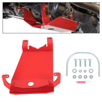 Solid Spare Front Skid Plate Red Steel For Jeep Wrangler 2018-23 / Gladiator 2020-23 RS62116
