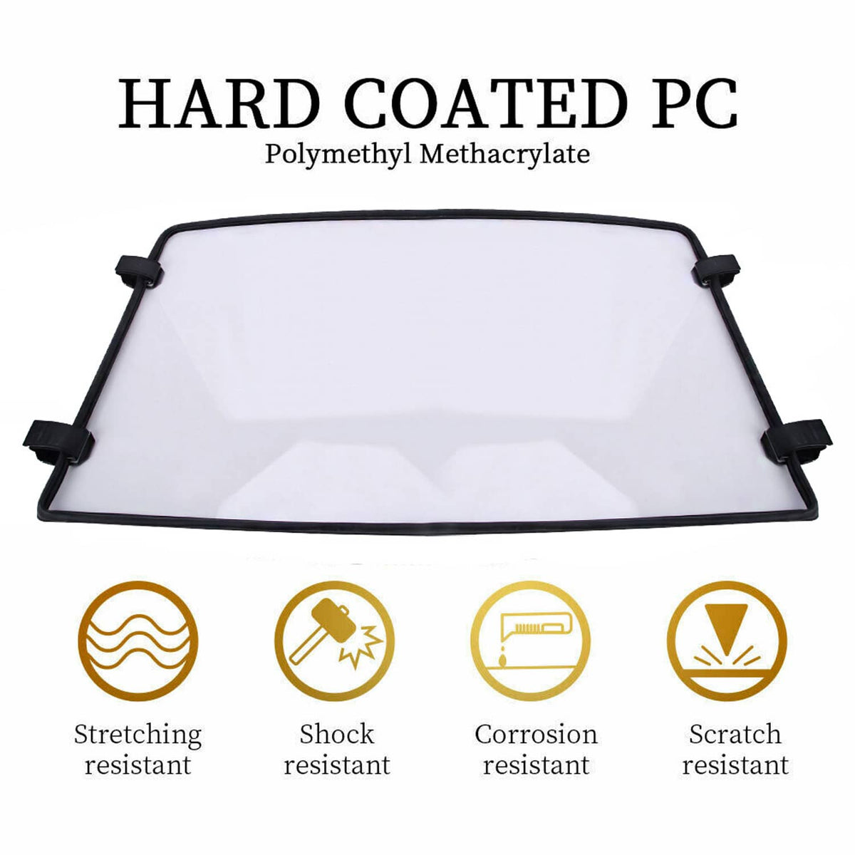 Solidspare Polycarbonate Full Windshield For Polaris Ranger XP 570 2015-16 XP 900 2013-19
