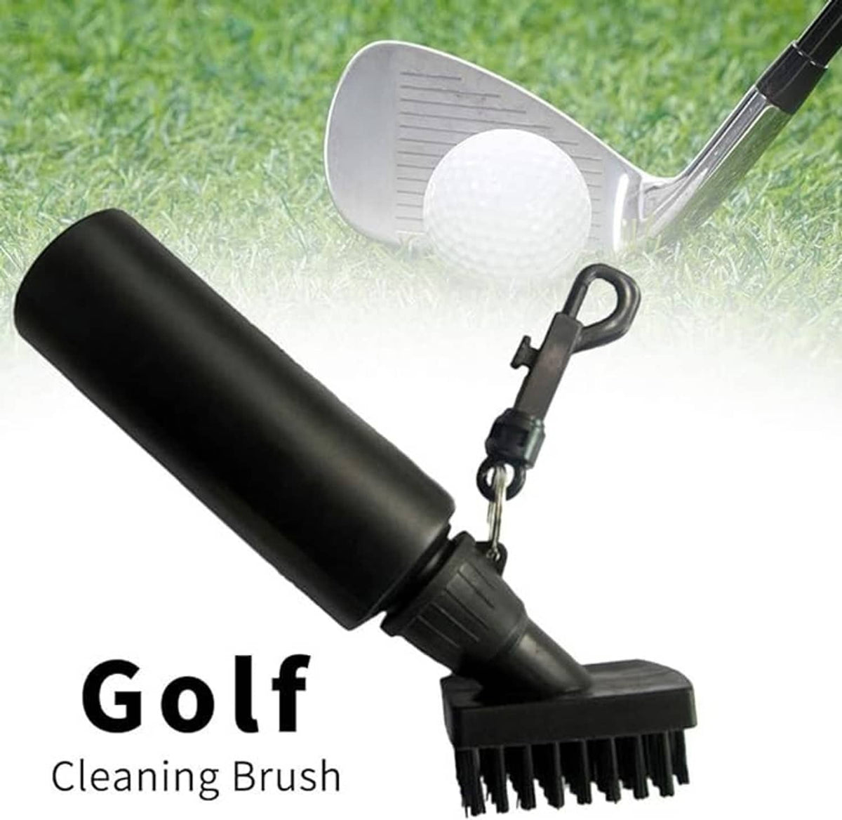 Solid Spare Golf Club Cleaner Brush Groove Cleaner with Water Bottle for Golf Ball Club
