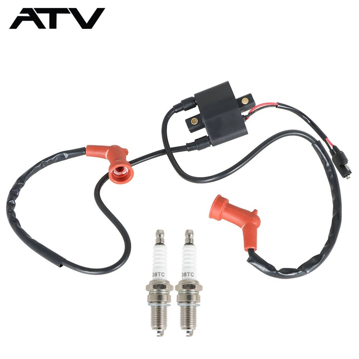 Solidspare Ignition Coil Spark Plug + Cap For Polaris Sportsman 600 04-05 Sportsman 700 06