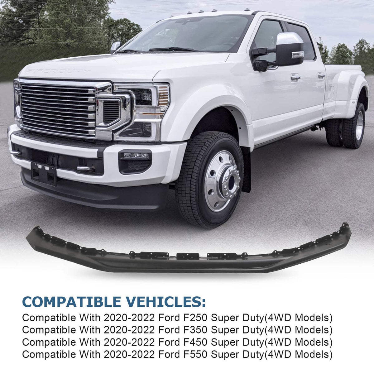 Solidspare Front Lower Valance 7.25" 4-Wheel Drive For Ford F-450 F-250 F-350 2020-2022 21