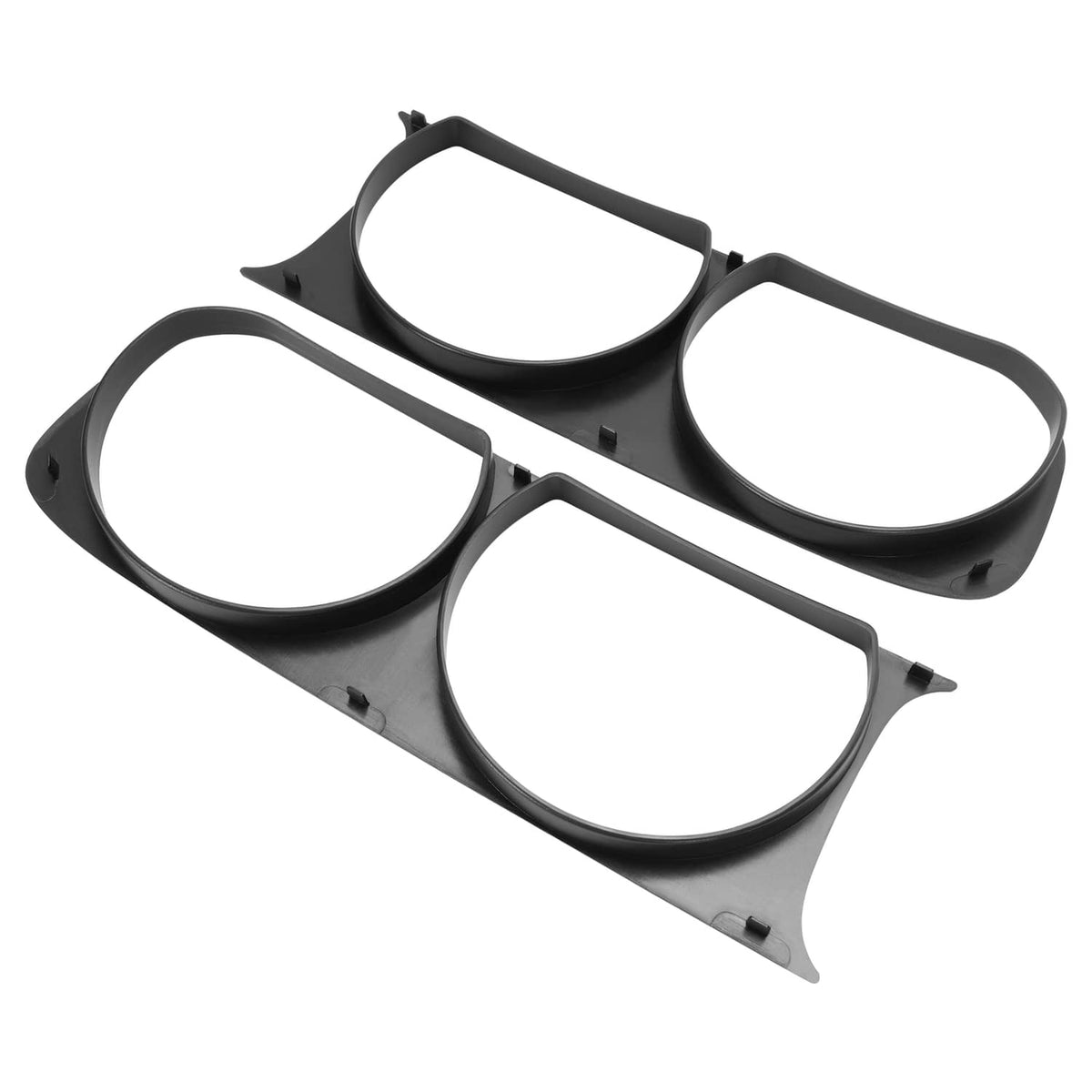 Solid Spare For 2008-2014 Dodge Challenger Headlight Bezel Set of 2 Left and Right Side
