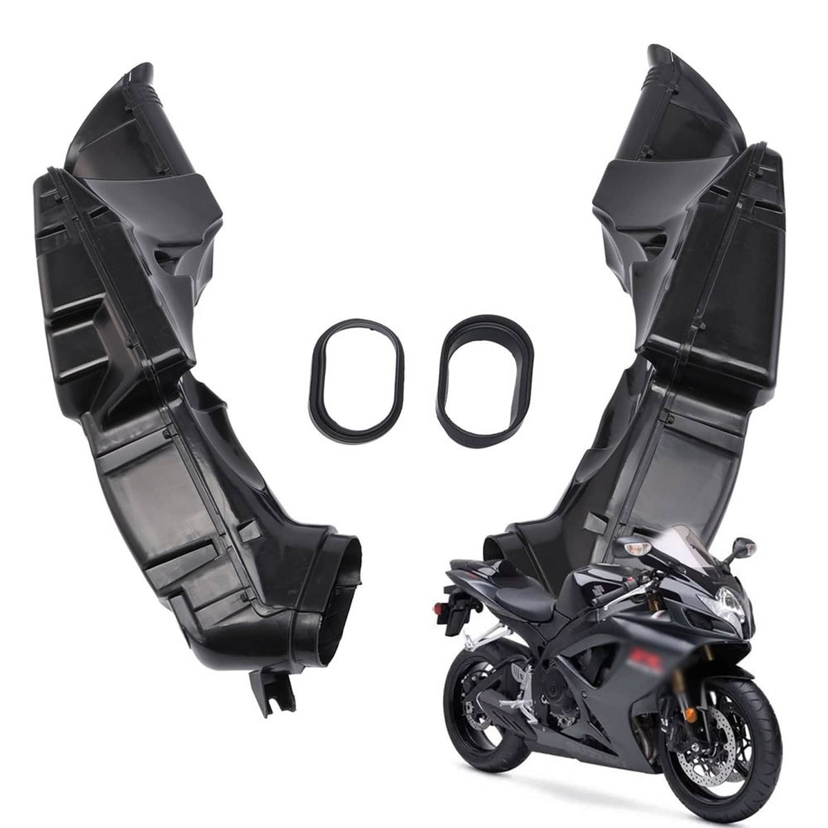 Solidspare ABS Ram Air Tubes Duct Intake Fit for Suzuki 06 07 GSX-R600 GSXR750 2006-2007