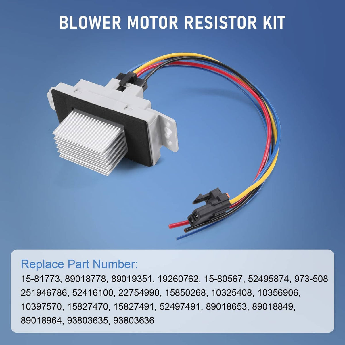 Solidspare A/C Blower Motor Resistor For 2000-2013 Chevy Impala 2014-2016 Impala Limited