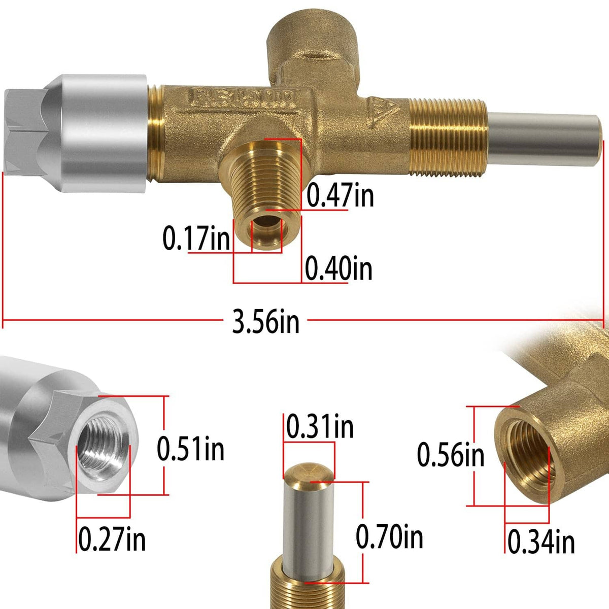 Solidspare 619154 Thermocouple, 2Pcs 621737 Thermocouple Interrupter & 622746001 Gas Valve