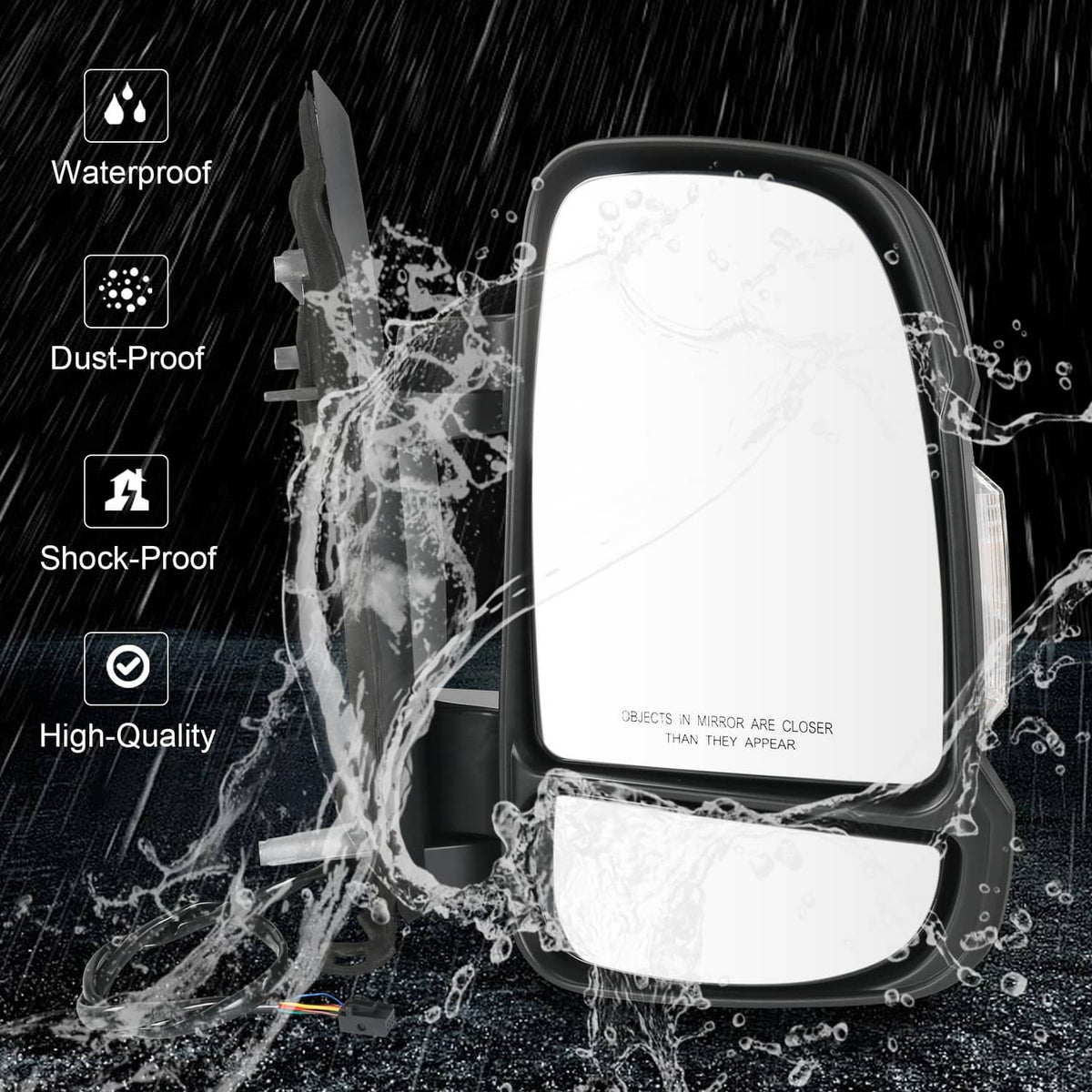 Solidspare Passenger RH Side Manual Door Mirror For 2014-2023 RAM PROMASTER 1500 2500 3500