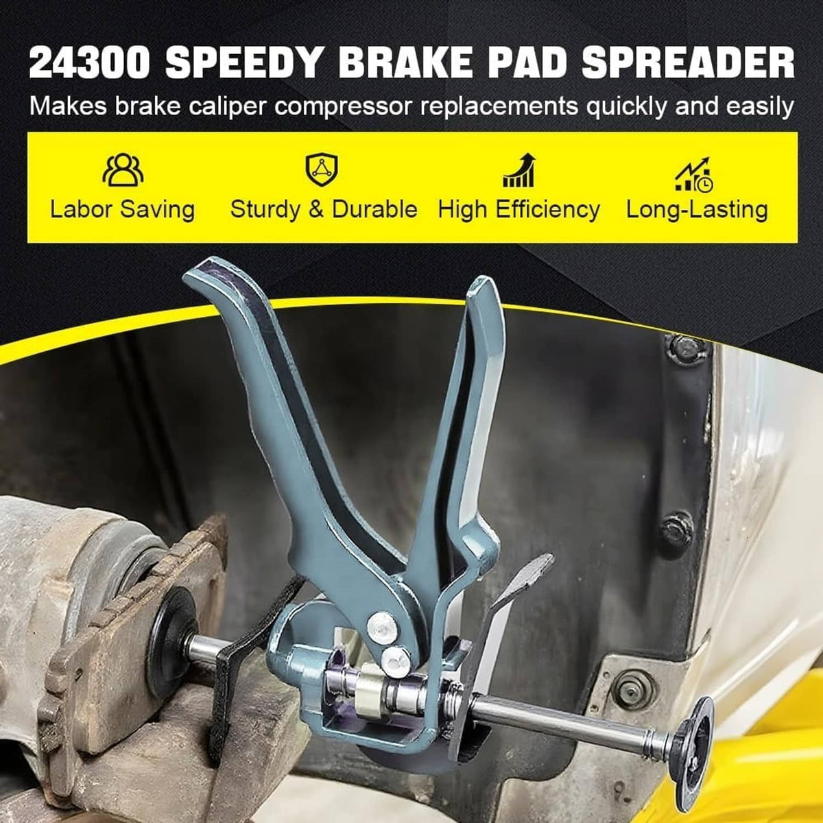Solid Spare 24300 Speedy Brake Pad Spreader Single Piston Brake Caliper Compressor Tool