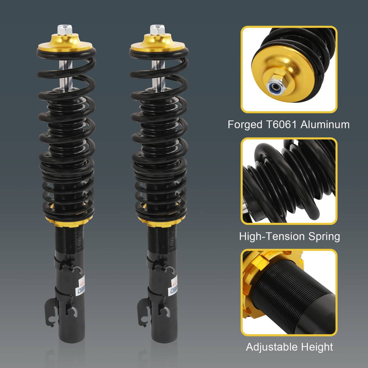Solidspare COILOVER Suspension KIT Set FOR VW GOLF/ GTI/ JETTA MK4 1999-2005 Shock Struts