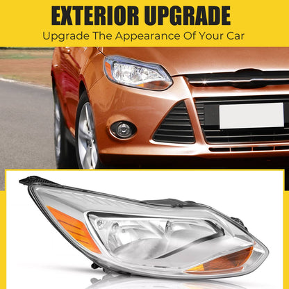 Solid Spare Chrome Headlight Headlamp Replacement Passenger Side For Ford Focus 2012 13 14