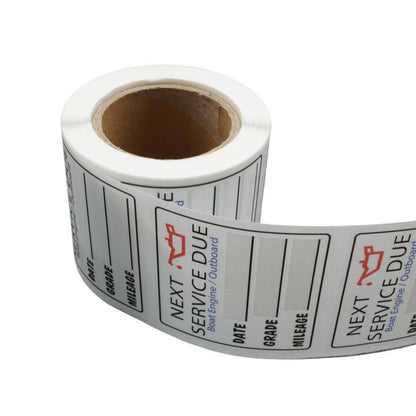 Solid Spare Next Service Due Reminder Oil Change Stickers - Static Clings (200 Per Pack)