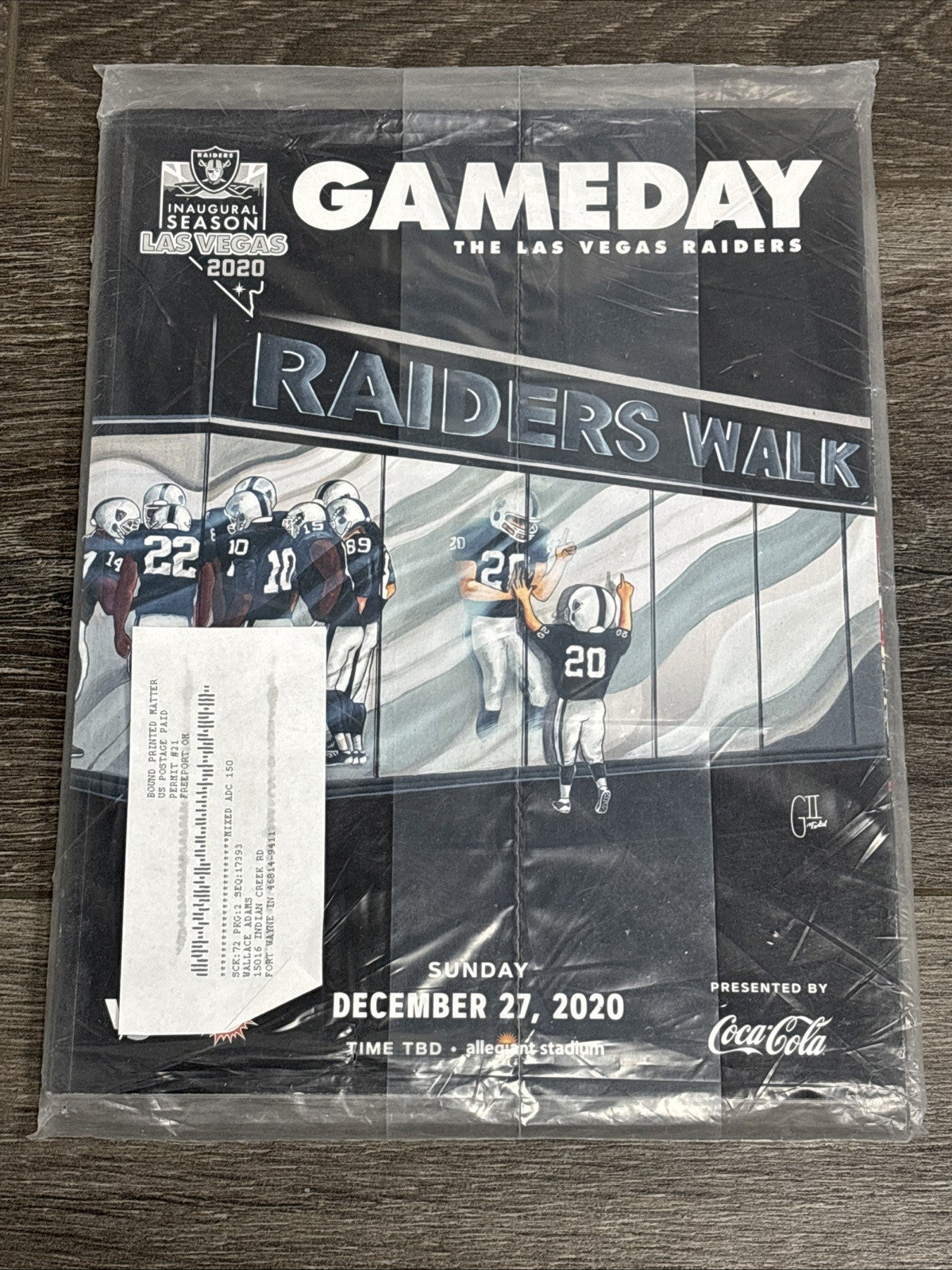 Las Vegas Raiders Gameday Magazine December 27, 2020 vs Miami Dolphins Inaugural