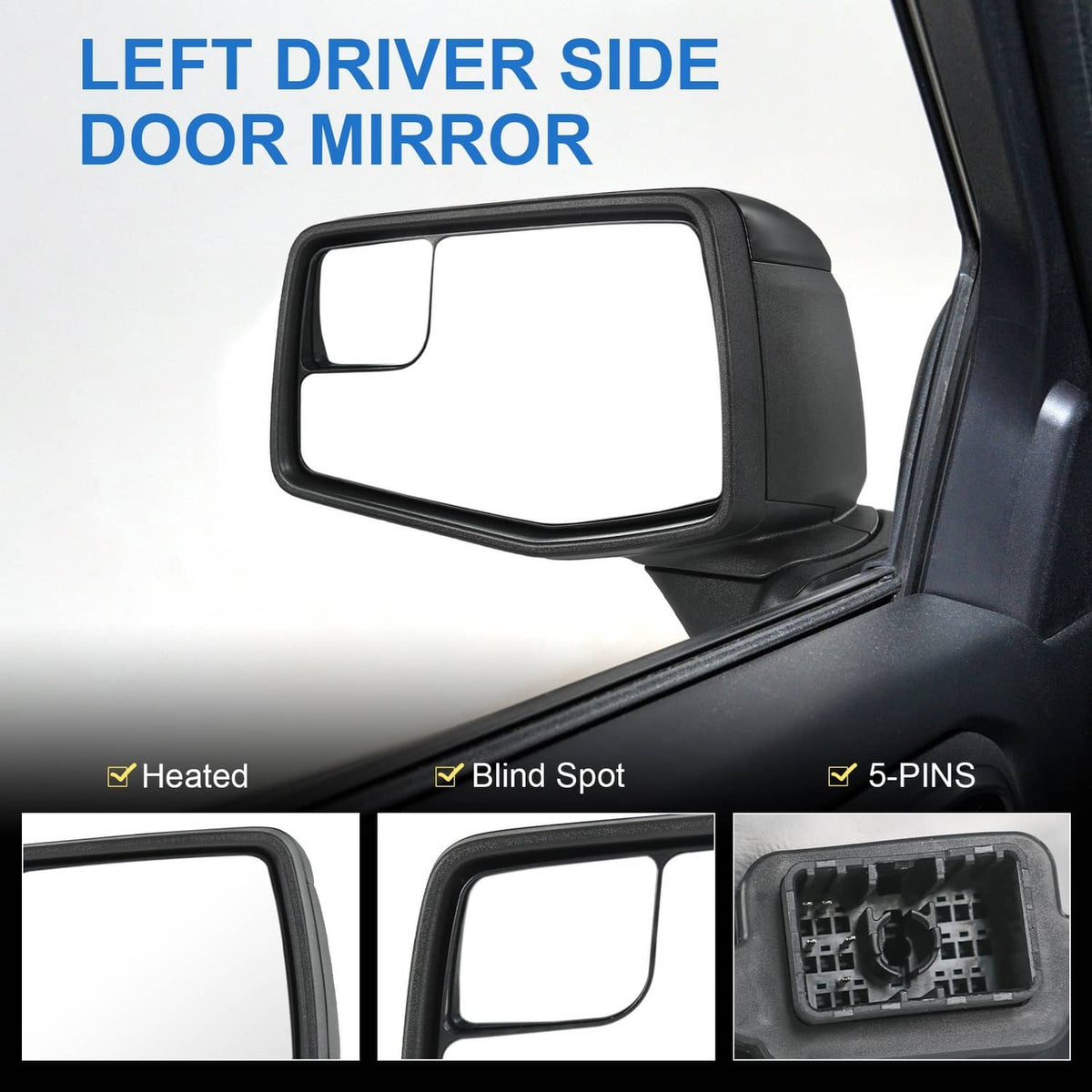 Solidspare Driver Left Side Door Mirror Fits 2019-2025 Chevrolet Silverado 1500 2024 2023