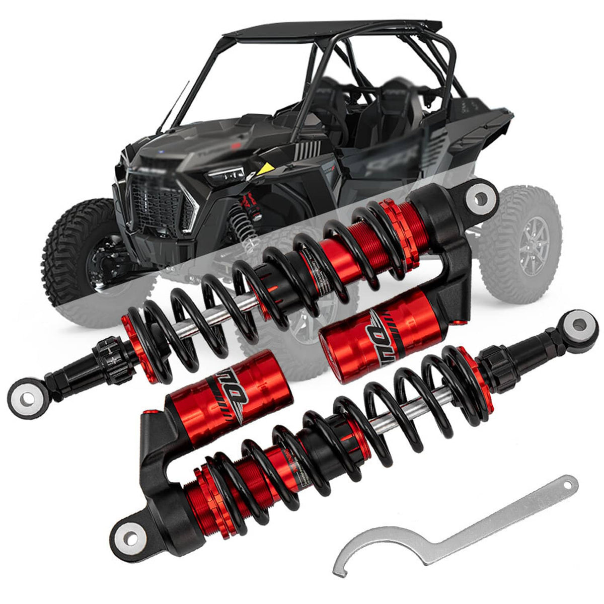 Solidspare Upgraded Front Air Shock Absorber Set For 2009-2021 Polaris RZR 170 RZR170 UTV