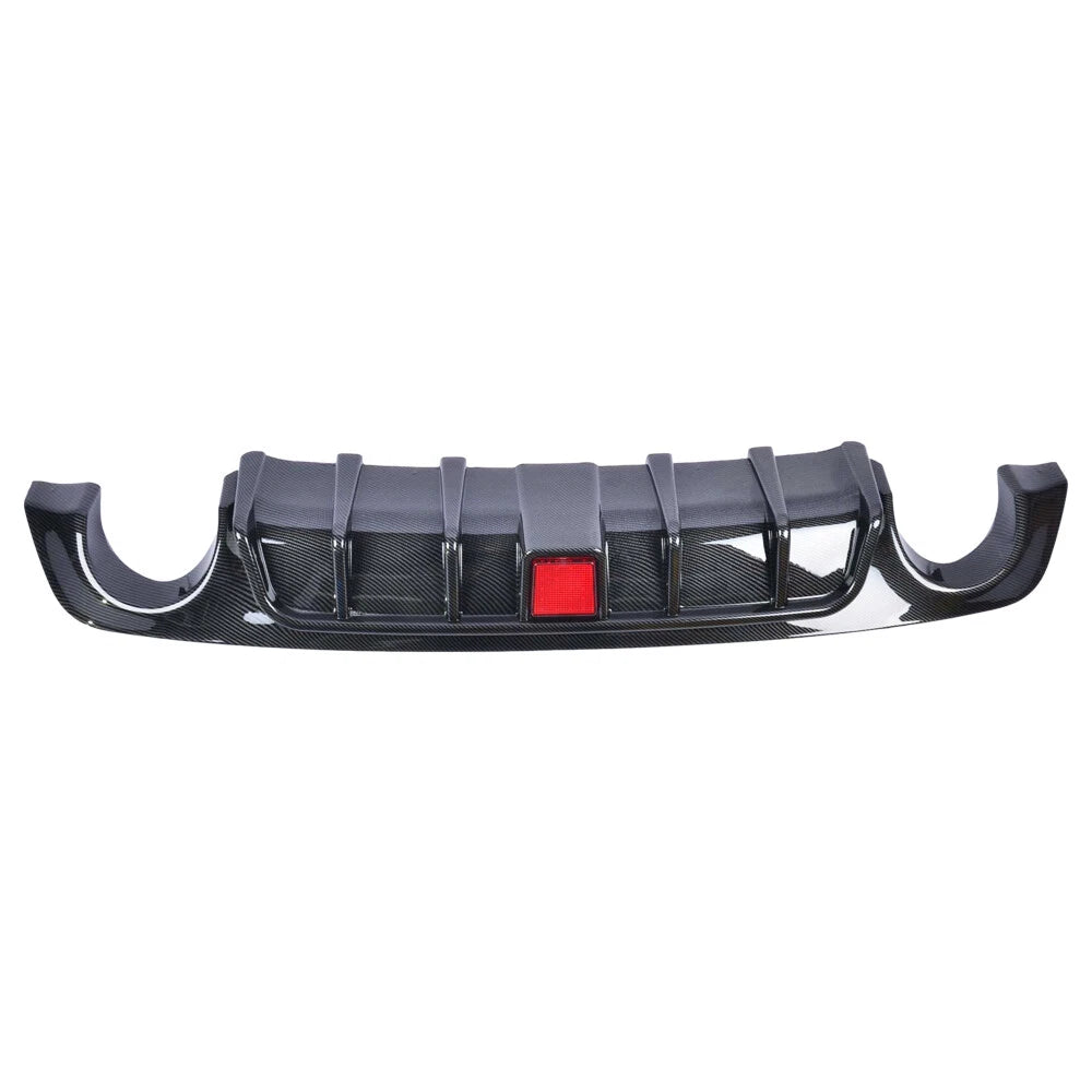 Rear Bumper Black Diffuser Lip W/LED Brake DRL Light For 2018-2023 Infiniti Q50