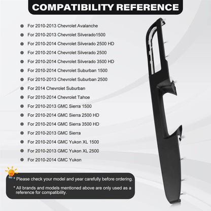Solidspare New Right Door Panel Handle Armrest Repair 80994 For 10-14 GMC Sierra Chevrolet
