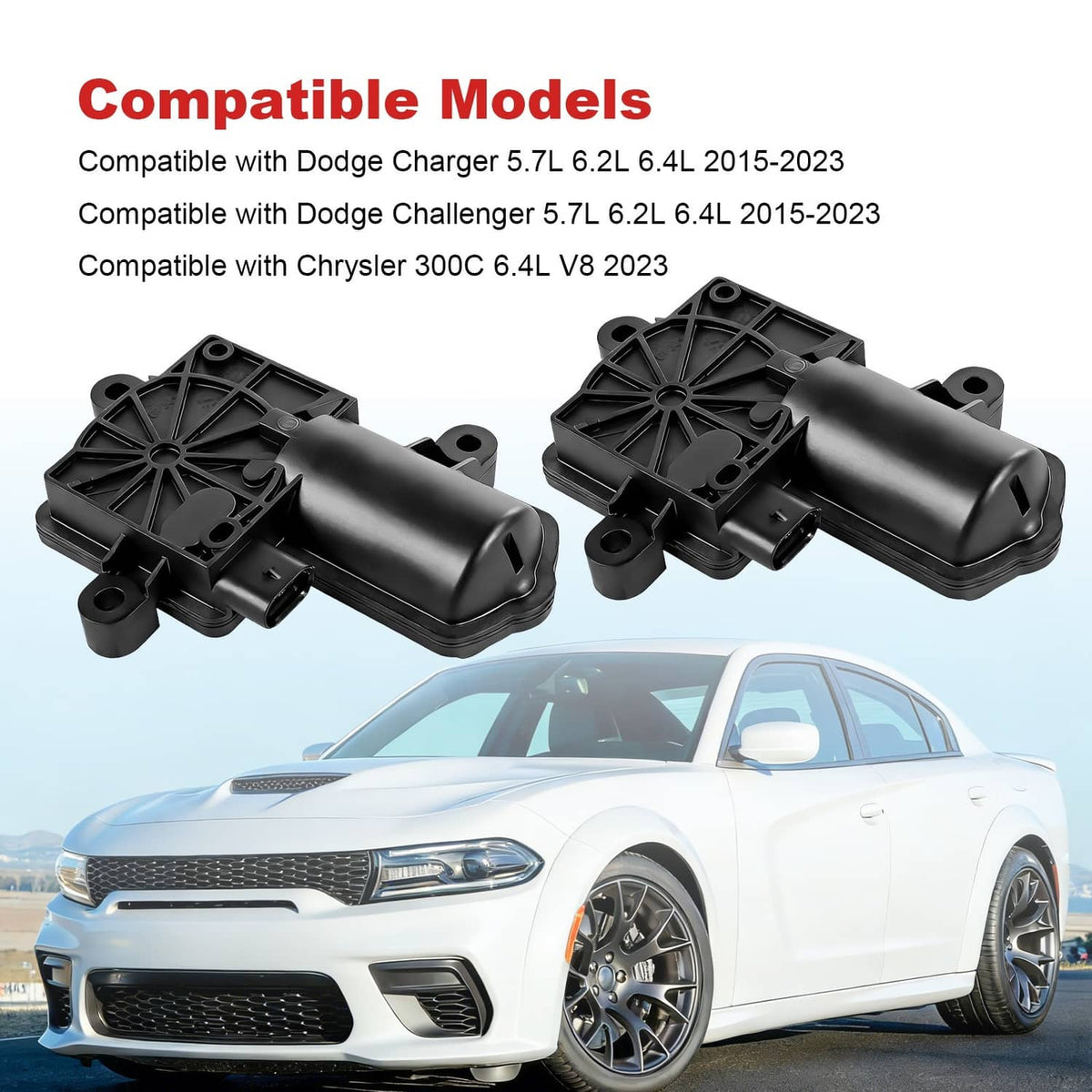 Solidspare 2x Active Exhaust Valve Actuator For Dodge 2015-2023 Charger Cummins 5.7L 6.2L