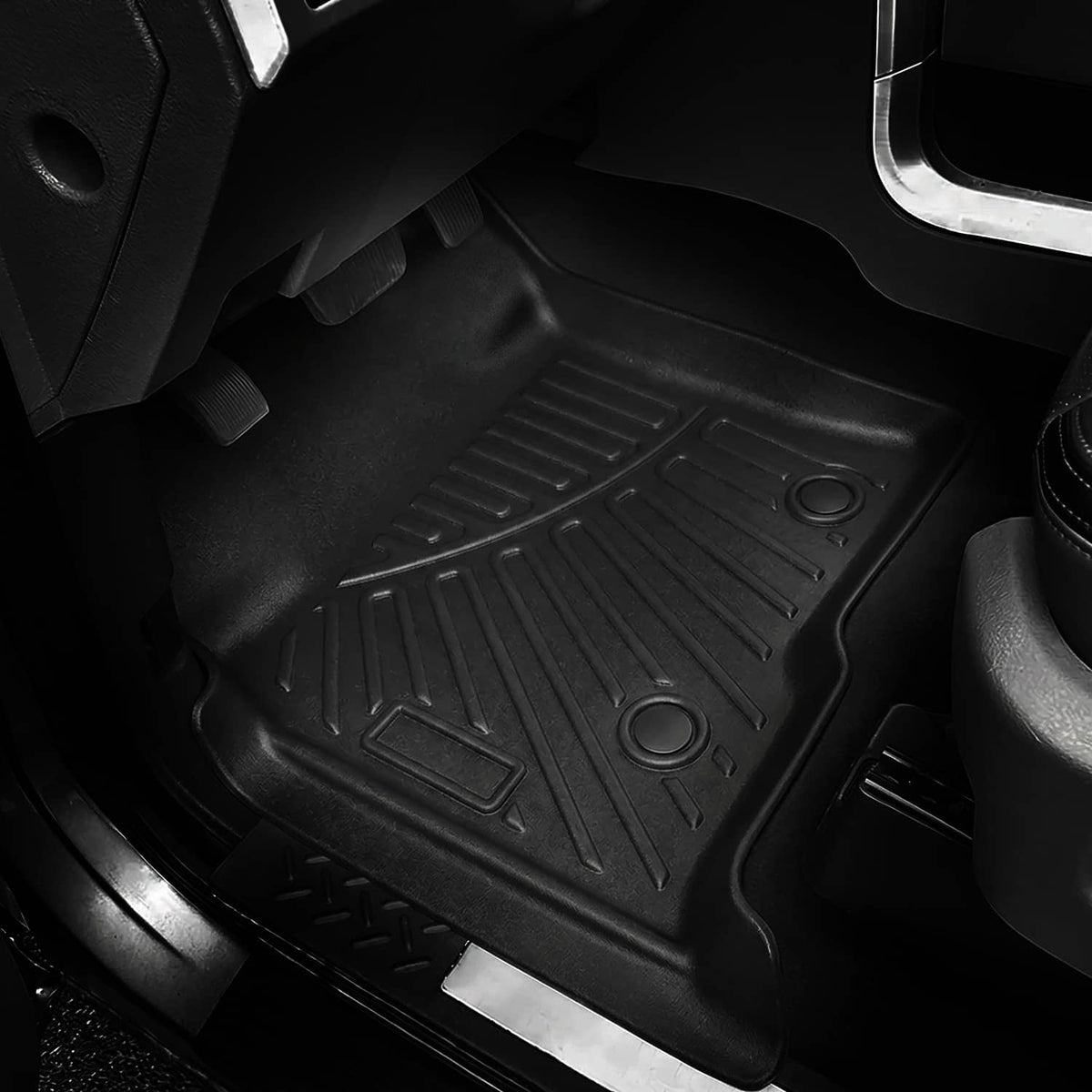 Solidspare Floor Mats Set fit for 2010-2014 Ford F-150 SuperCrew/Crew Cab with Bucket Seat