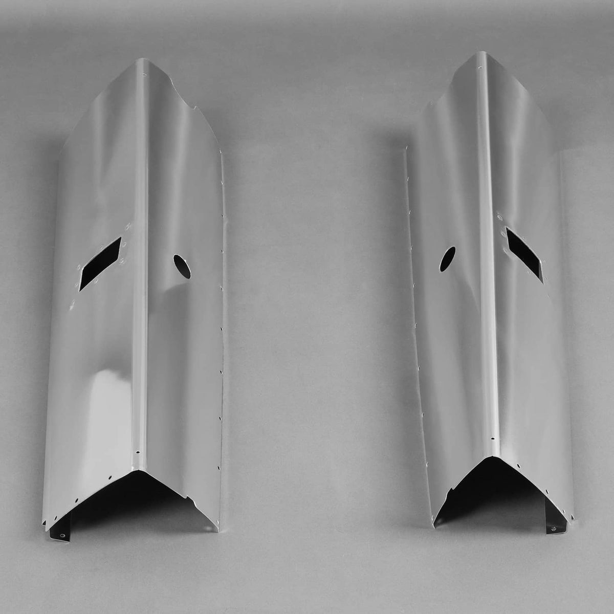 Solidspare Main Gear Leg Fairing LH+RH For Cessna 182Q 182R Aluminum Polishing Silvery