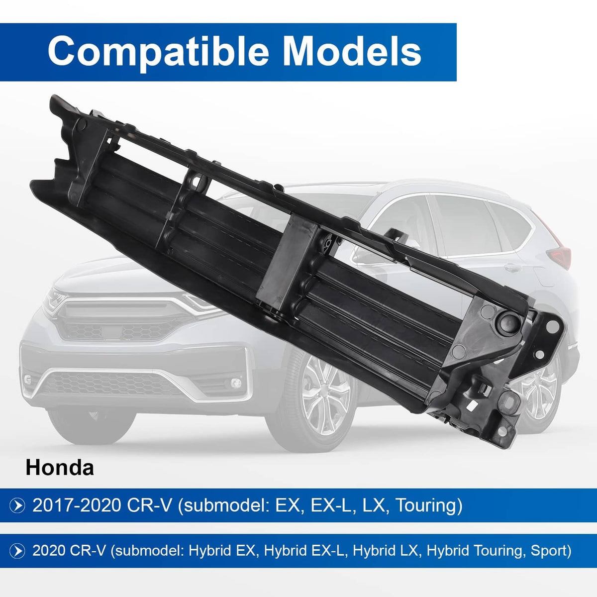 Solidspare Lower Active Grille Shutter With Motor For 2017-2020 Honda CR-V 71350TLAA01