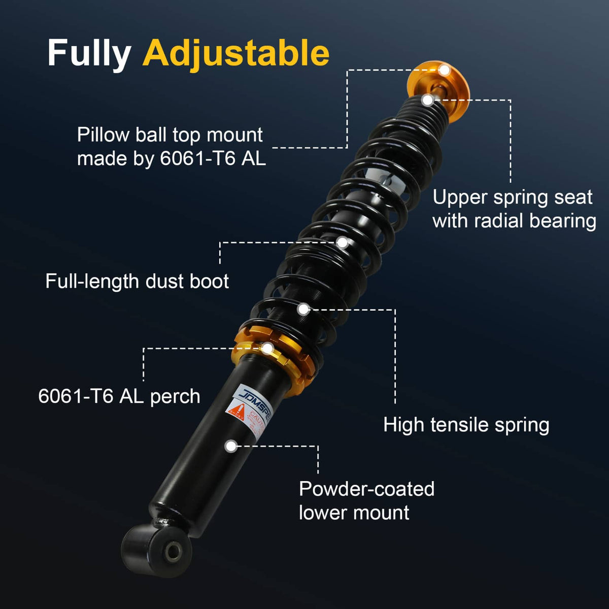 Solidspare Lowering Suspension Coilover Kit NEW For VW MK2 Vento / MK3 GOLF & JETTA Struts