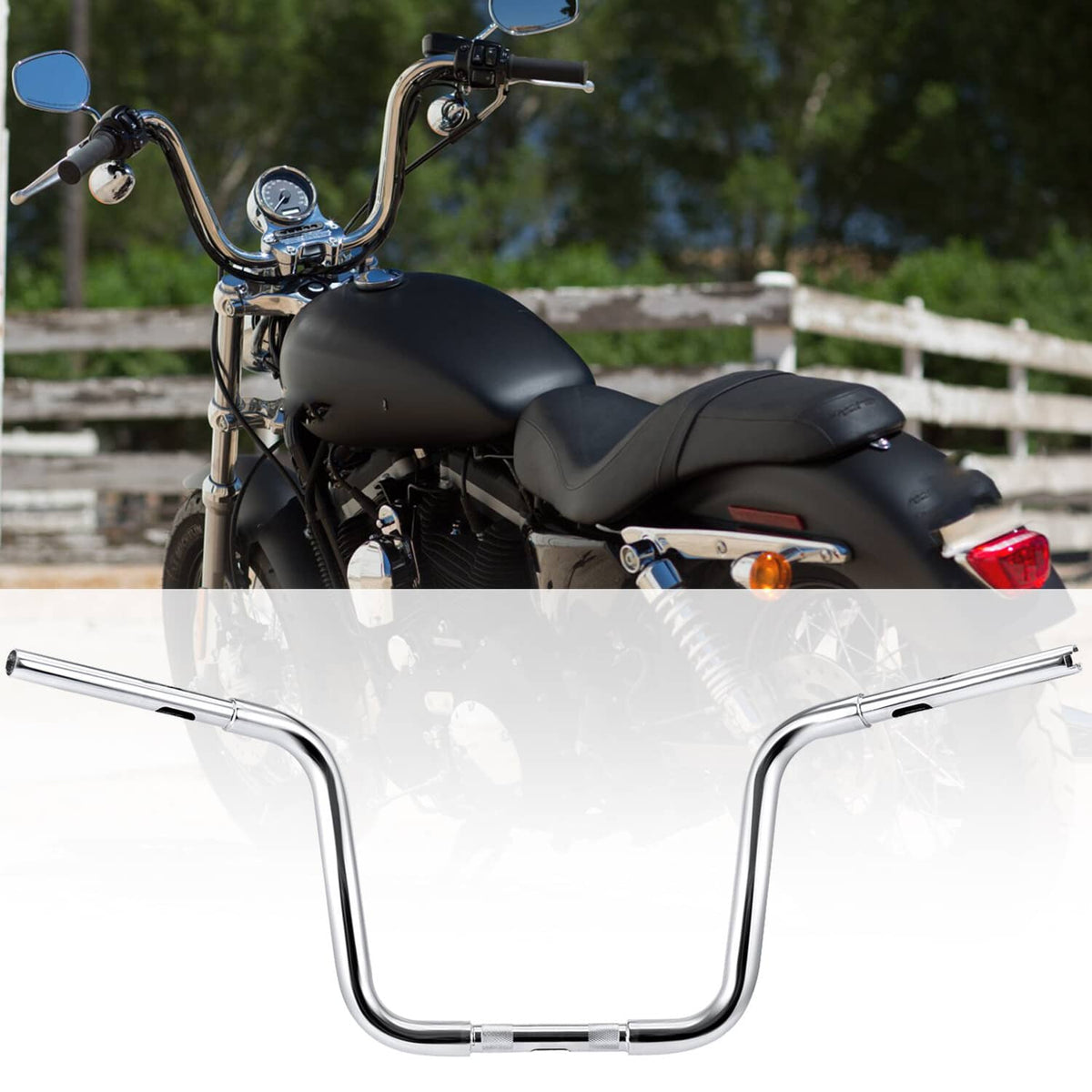 Solidspare For Harley Road King 883 FLST Special Softail 12" Handlebar 1 1/4'' Ape Hangers