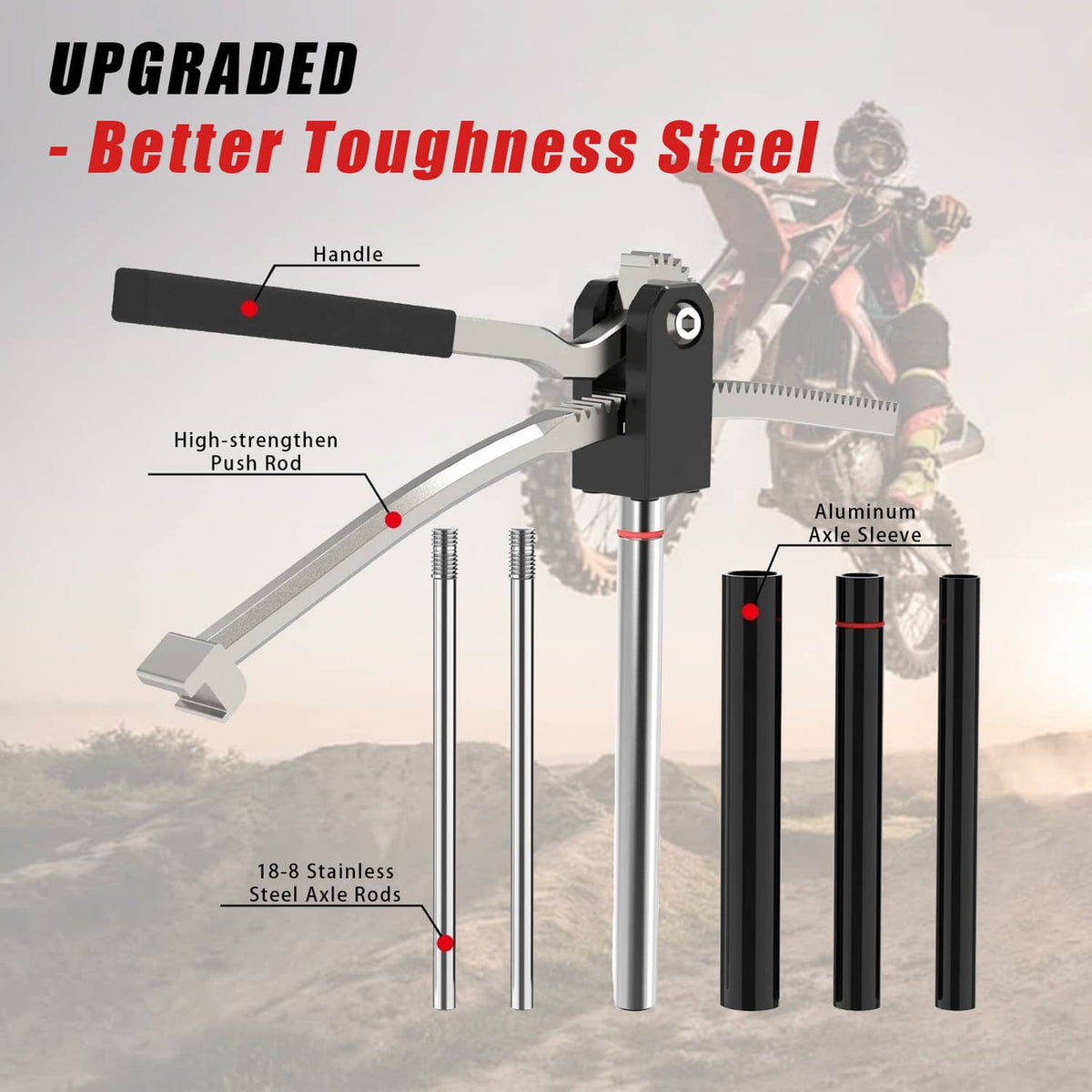 Solidspare New Dirt Bike Tire Changing Tool Kit for Motocross & Enduro 16" to 21" 15-25mm