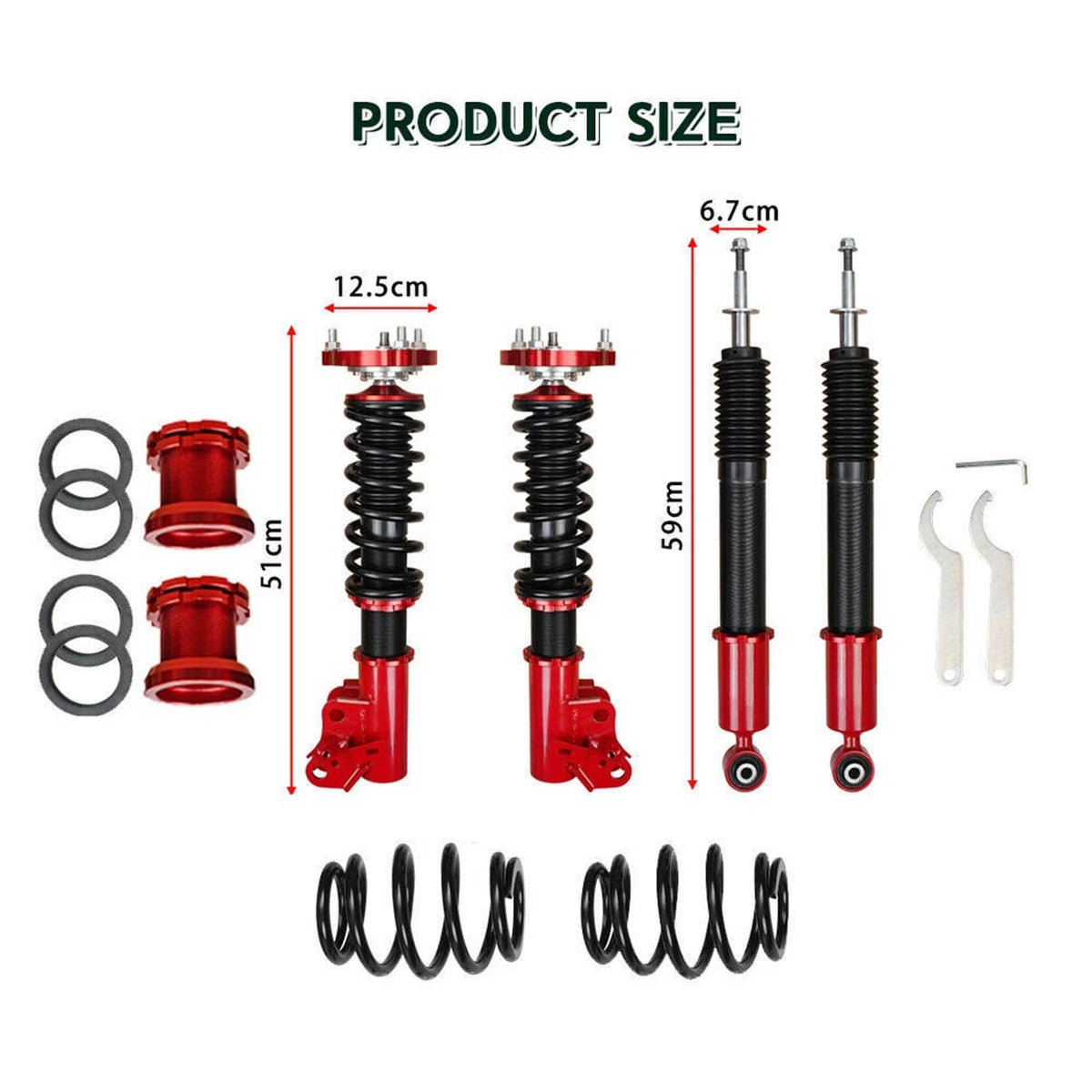 Solidspare Coilovers Suspension Kits Adjustable Height Struts Shocks For 06-11 Honda Civic