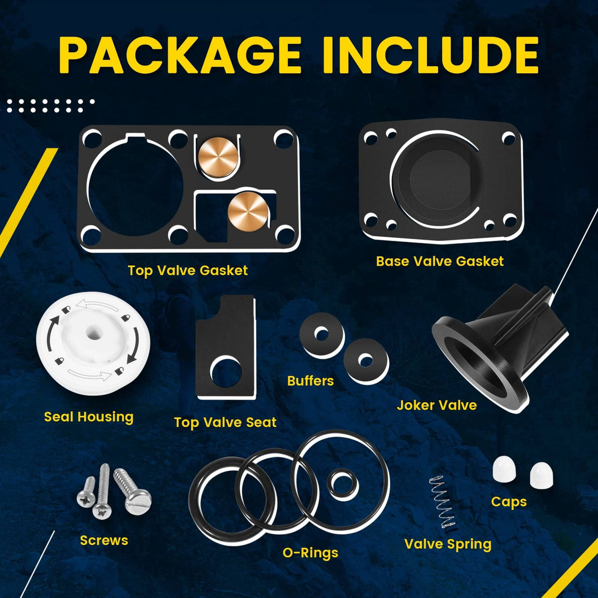 Solidspare Replaces Jabsco 29045-3000 Marine Toilet Service Kit 08-23 for 29090-3 & 29120-3