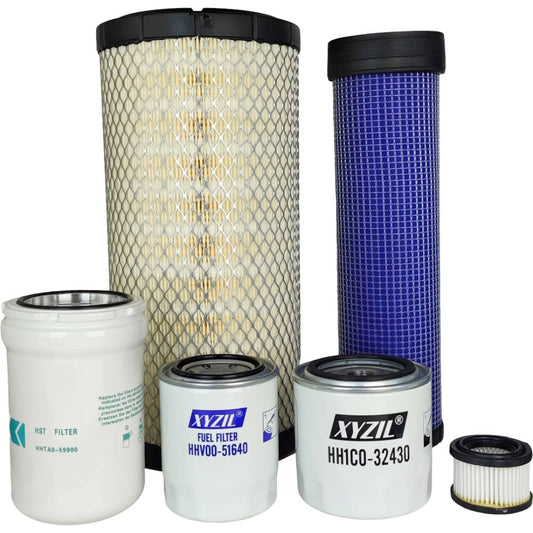Solid Spare Complete Maintenance Filter Kit for Kubota SVL95-2SC SVL95-2S S/N 32601 & Below