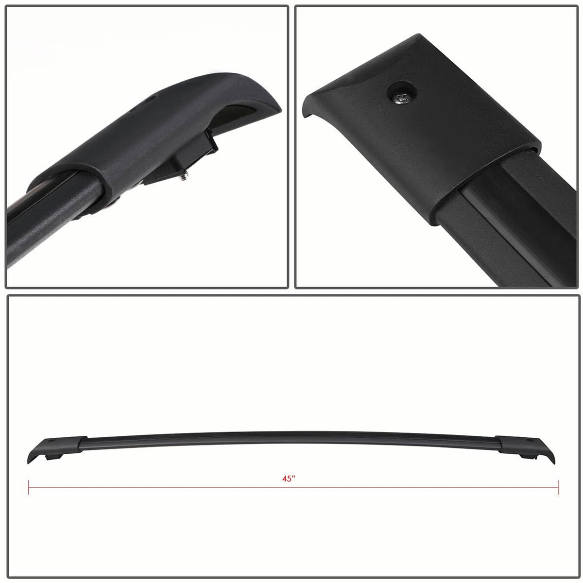 Solidspare Aluminum Roof Rack Top Rail Cross Bar Pair Fits For 2003-2008 Honda Pilot