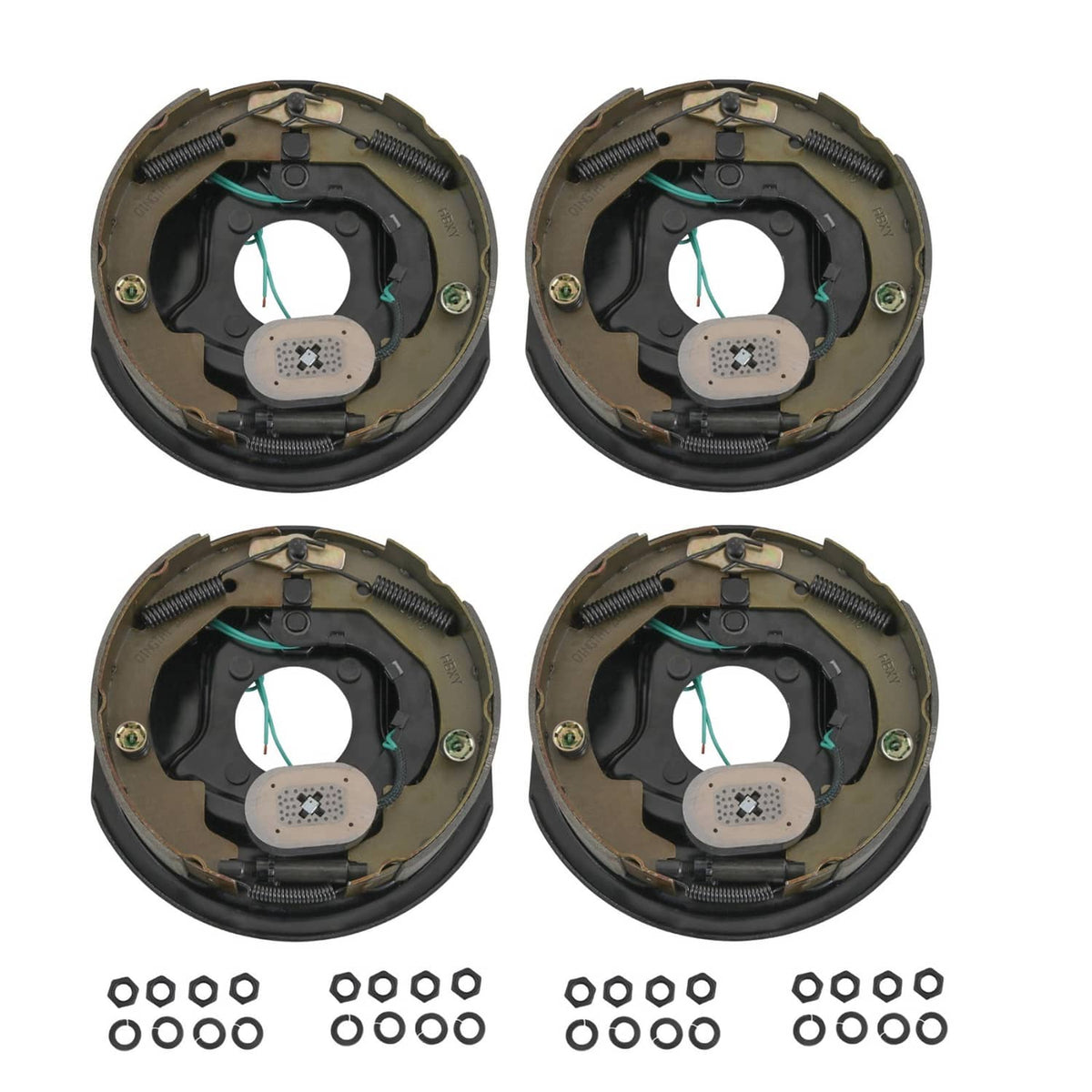 Solidspare 2 Pairs 3500 lbs Electric Trailer Brake 10"x2-1/4" Self-Adjusting Assembly