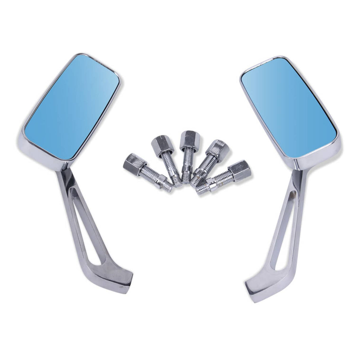 Solidspare Motorcycle Bike Chrome Rearview Mirrors For Harley Sportster Glide Universal US
