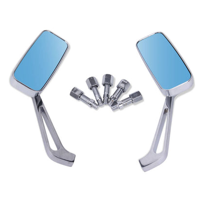 Solidspare Motorcycle Bike Chrome Rearview Mirrors For Harley Sportster Glide Universal US